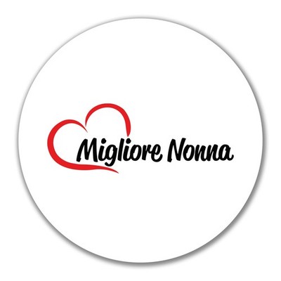 Aufkleber Migliore Nonna Cuore 10cm Sticker Migliore Nonna Geschenkidee Präsent