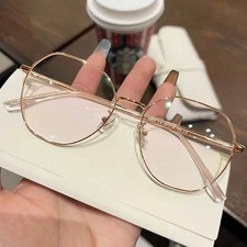 Transparente Computerbrille Damen Herren Anti Blaulicht runde Brille
