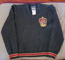 Harry Potter Gryffindor V-Neck Sweater Youth XL Charcoal Gray Charades