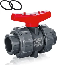 PVC Union Ball Valve, 1" Inch (DN25) True Union Full Flow Ball Valve with ASTM E