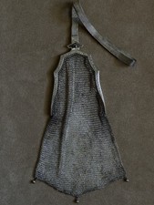 ANTIQUE ART DECO STERLING SILVER MESH PURSE HANDBAG 94.1 g