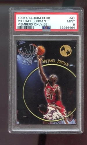 1996-97 Topps Stadium Club Members Only 55 #41 Michael Jordan PSA 9 Graded Card
