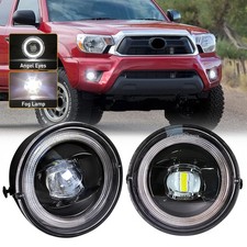 Pair For 2005-2011 Toyota Tacoma Front Led Fog Light With Angel Eyes Drl White Pair For 2005-2011 Toyota Tacoma Front Led Fog Light With Angel Eyes Drl White