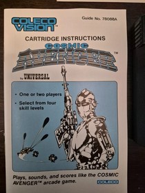 Colecovision Cosmic Avenger Game Coleco Vision Very Good w/Box & Manual *NICE*