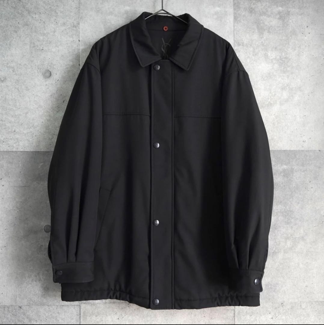 YSL Yves Saint Laurent Blouson Jacket XL LL Vintage Rare item black men's used