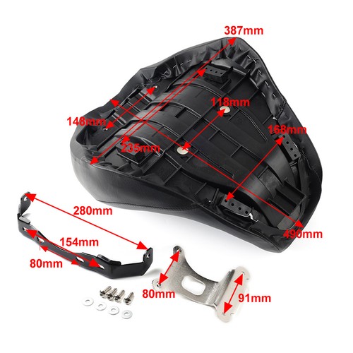 Front Cushion Seat For Honda Shadow Aero VT750C 2004-2024 Black Motorcycle - Picture 11 of 11