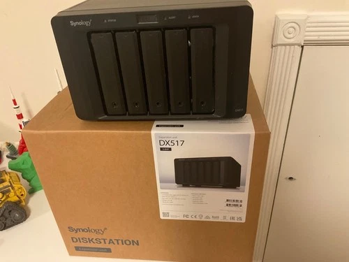 Synology DX517 5 Bay Desktop Network Attached Storage Expansion Enclosure, Black