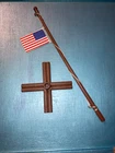 Playmobil Fort Bravo 50 Star Flag & Flag Pole Replacement Parts Vintage