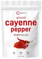 Ground Cayenne Pepper Powder, 6 lb 60,000 SHU Source Spicy Heat with Natur