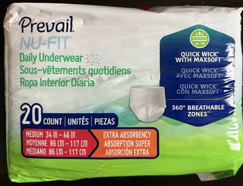 Prevail NU-FIT Daily Underwear Medium/Extra Saugfähig, 1 Pack = 20 Stück - Bild 2 von 3