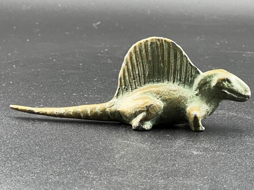 Vintage SRG Metal Bronzed Dimetrodon Dinosaur Great Patina 1940/50’s USA - Picture 4 of 9