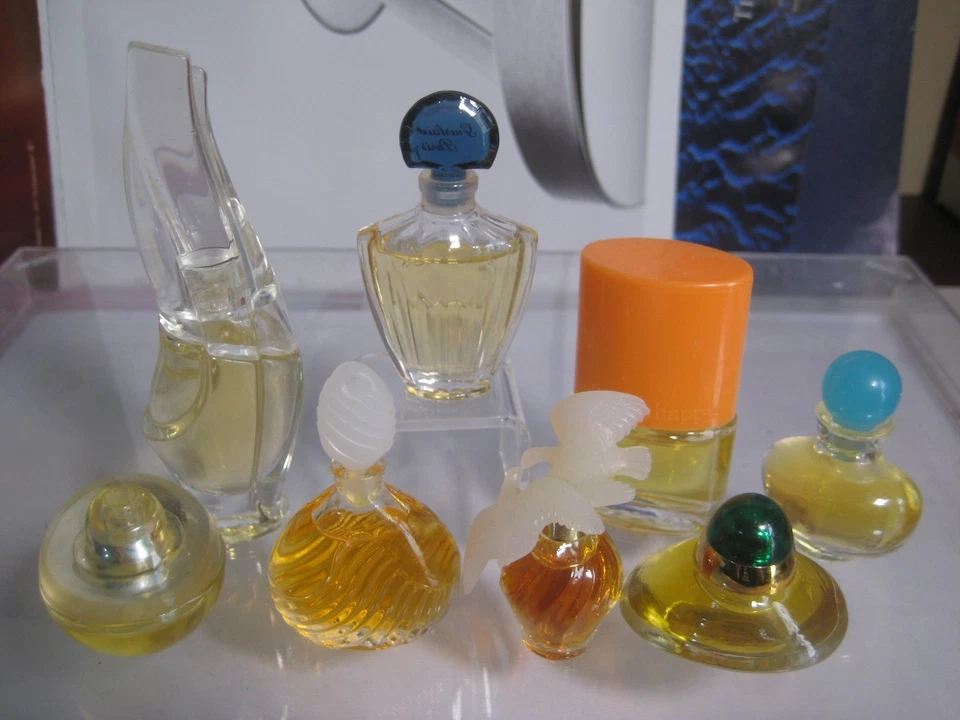 🎁lote Vintage mini Guerlain Shalimar Donna Karan Cashmere Mist Nina Ricci Happy Foto 3 de 4