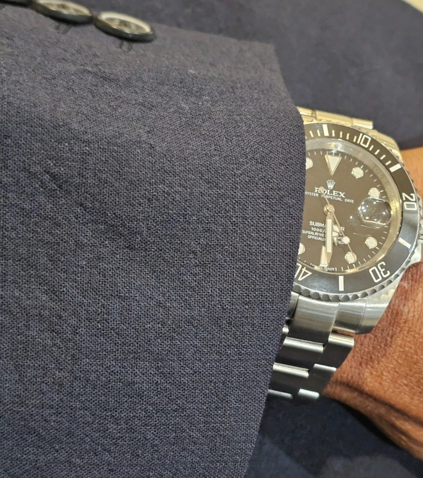 Chaqueta Blazer Theory Mezcla Lana Azul Marino Sin Construir Peso Ligero 42R Foto 3 de 4