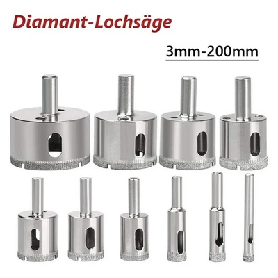 3-200mm Diamantbohrer Bohrkrone Fliesenbohrer für Glasfliesen Keramik Marmor - Bild 1 von 4