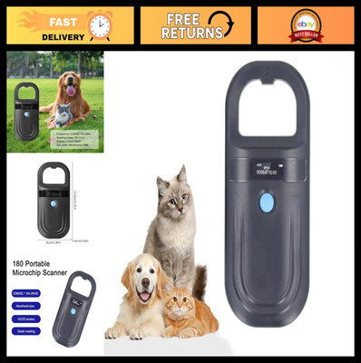 Handheld Pet Microchip Scanner ISO 11784/85, Rechargeable Animal ID Reader 134.2