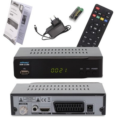 Ankaro DSR2100 digitaler FullHD 1080p Satelliten Receiver USB HDMI Scart 12V PVR