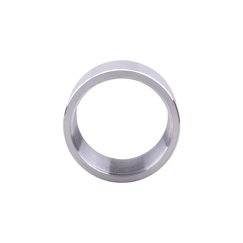 Car 2 Inch NPT Female Thread Aluminum Alloy Weld On Pipe Fitting Bung Silver - Image 4 of 4