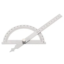 Utoolmart Stainless Steel Protractor 180° Round Head Angle Finder with 150mm ...