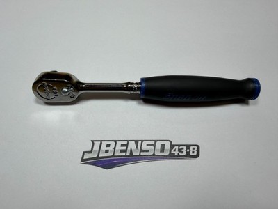 Snap-on Tools NEW POWER BLUE 3/8'' Drive Soft Grip Compact Fixed Ratchet FHCL72MB