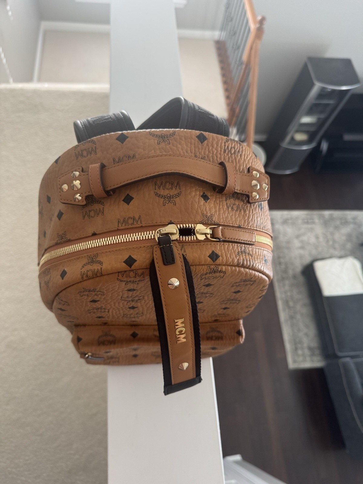 MCM Backpack Extra Large Beige/Brown Leather Men'… - image 6