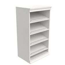21.39 In. W White Modular Storage Stackable Wood Shoe Shelf Unit Wood Closet Sys