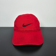 Nike Hat Cap Boys 4-7 Red Just Do It Swoosh Logo Casual Sports Golf Baseball