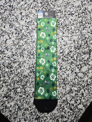 Strideline Notre Dame Fighting Irish Crew Socks Floral M/L 1 Pair Men 8-12