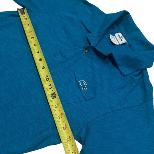 Lacoste Bright Heathered Blue Lightweight Polo Little Kid’s Size 14 - Picture 7 of 8