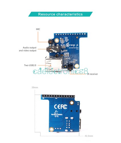 1PCS NEW Specialized Expansion Board for Orange Pi Zero PC IO Microphone USB - Picture 4 of 4