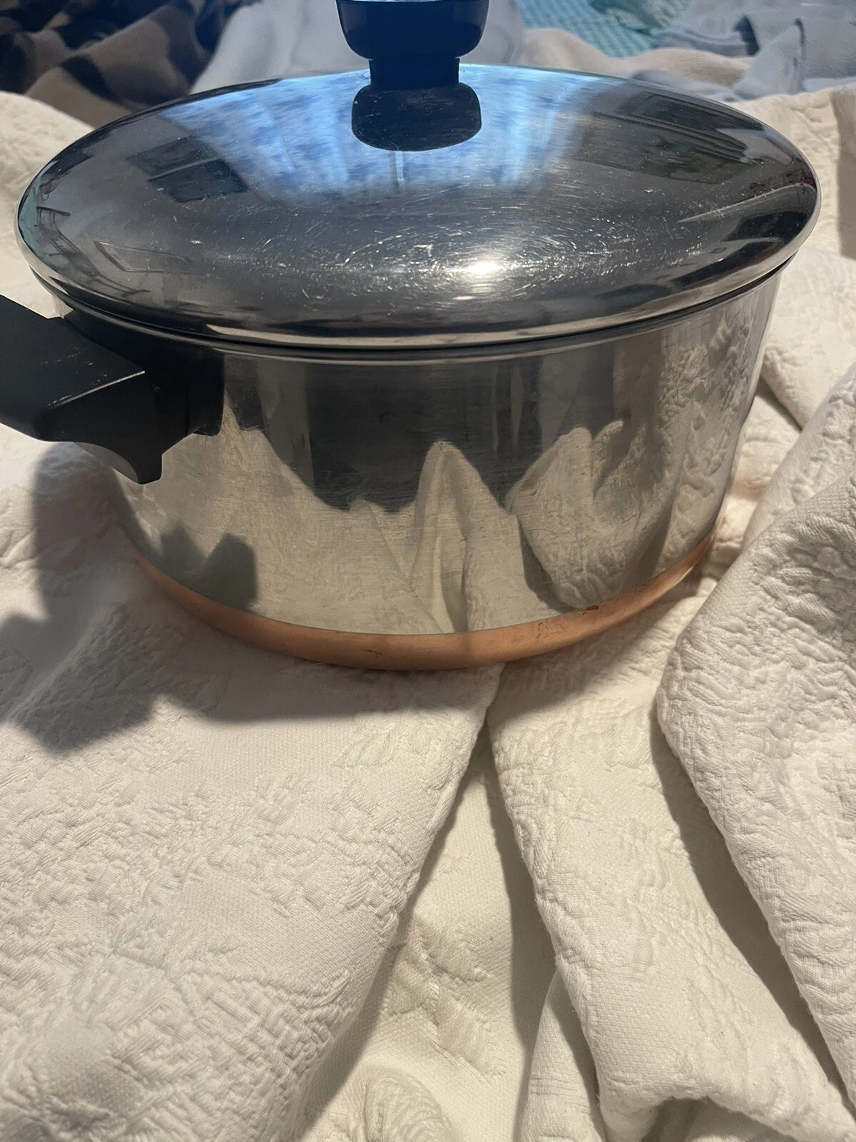 Revere Ware 4 1/2qt Copper Clad Stainless Steel Pot With Lid. Rome NY