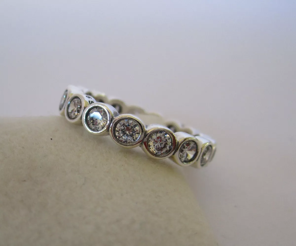 Genuine Pandora Sterling Silver Alluring Large Brilliant Cut Ring
