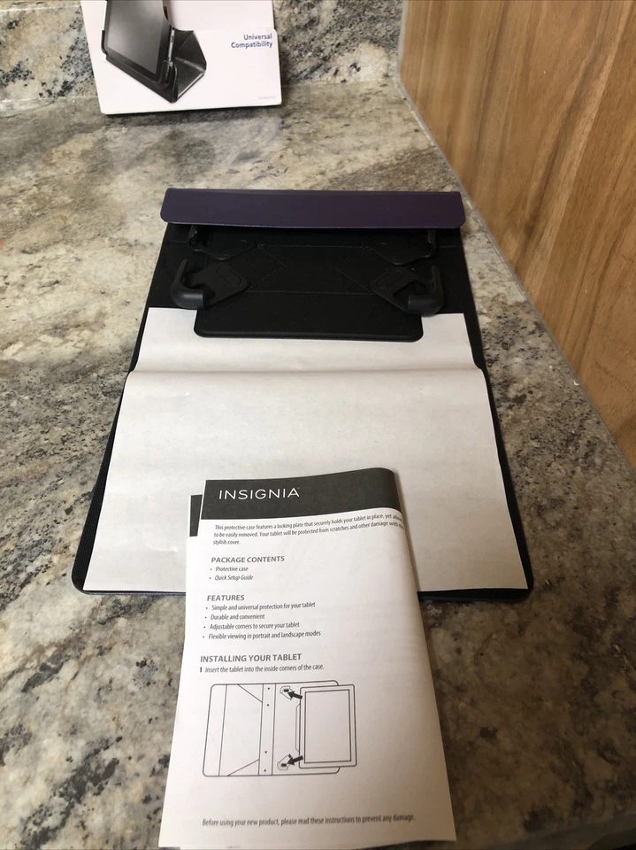 Open Box Insignia FlexView Folio Case for Most 7" Tablets Purple NS-MUN7F3U - Image 3 of 4