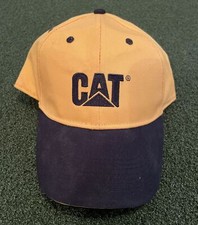 Caterpillar Cat Heavy Machine Equipment Black/Yellow Adjustable Baseball Cap