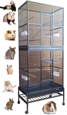 MCAGE LARGE 74" Double Stackable Chew-Proof Ferret Rat Mice Squirrel Chinchilla Cage
