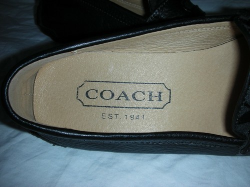 Coach Mahogany Signature LOAFERS in black USA 9M UK 7.5 - Picture 3 of 8