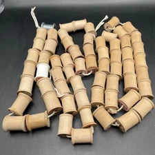 Vintage Lot of 61 EMPTY WOODEN THREAD SPOOLS Small Size Various Brands 2 Plastic