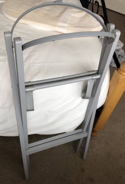Grey folding Moses Basket Stand ajustable bars very good condition