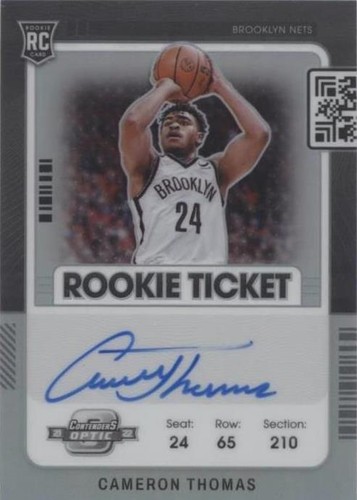 Cameron Thomas Auto 2021 Contenders Rookie Ticket Autograph True