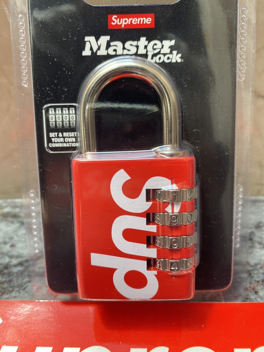 Supreme x Master Lock Numeric Combination Lock Red SS19 Brand NEW