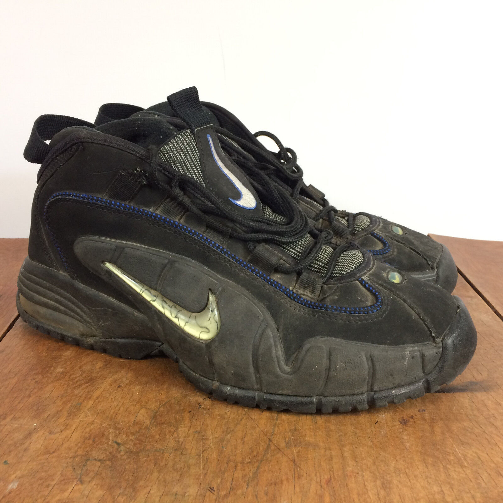 Original 90s Vintage OG Nike Penny Hardaway Black Basketball Shoes US