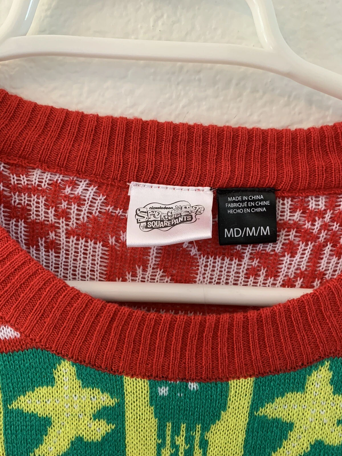 NEW Nick 90s Spongebob Squarepants Mens Ugly Christmas Sweater Size Medium