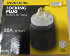 NEMA INDUSTRIAL GRADE Locking Plug 20A 125/250V   (NEMA L14-20P)