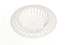Bath / Sink Strainers Anti Clog Hair Waste Trap White Plastic 70mm | Onestopdiy