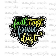 DISNEY Tinkerbell faith lo Premade Scrapbook Page Paper Piece die cut