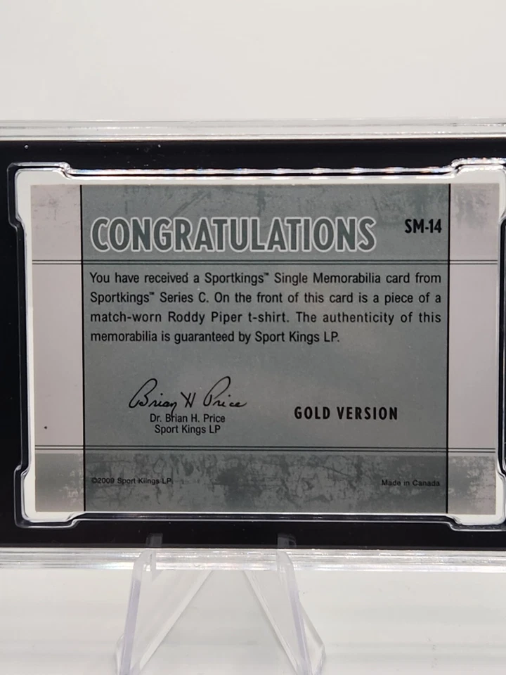 Camisa Rowdy Roddy Piper Sports King 2009 usada en partido reliquia 1/3🔥🔥🔥 SGC 9,5 Foto 3 de 3