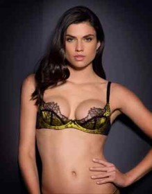 Agent Provocateur Leisa Bra Green Lace  32DD Brief AP2 Suspender AP3  BNWT