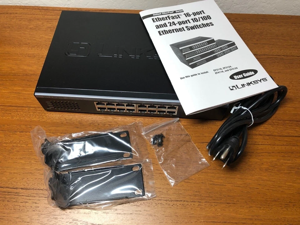 Linksys EtherFast 4116 EF4116 16-Port 10/100Mbps Ethernet Switch, Used - Image 2 of 4