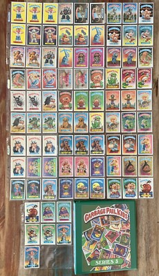 【当時物 未開封】GARBAGE PAIL KIDS (3D 壁掛け 全12種） 1986 GARBAGE PAIL KIDS OS3 ORIGINAL SERIES 3 COMPLETE 88 CARD