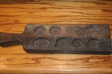 Original Antique Early  Folk Art Carved Wood  Candy Mold (Bird) Primitive Heavy*