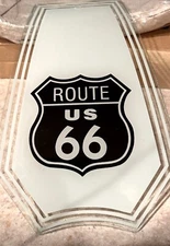 vintage ok lighting touch lamp Set Of 6 replacement glass panel Route 66 Brand